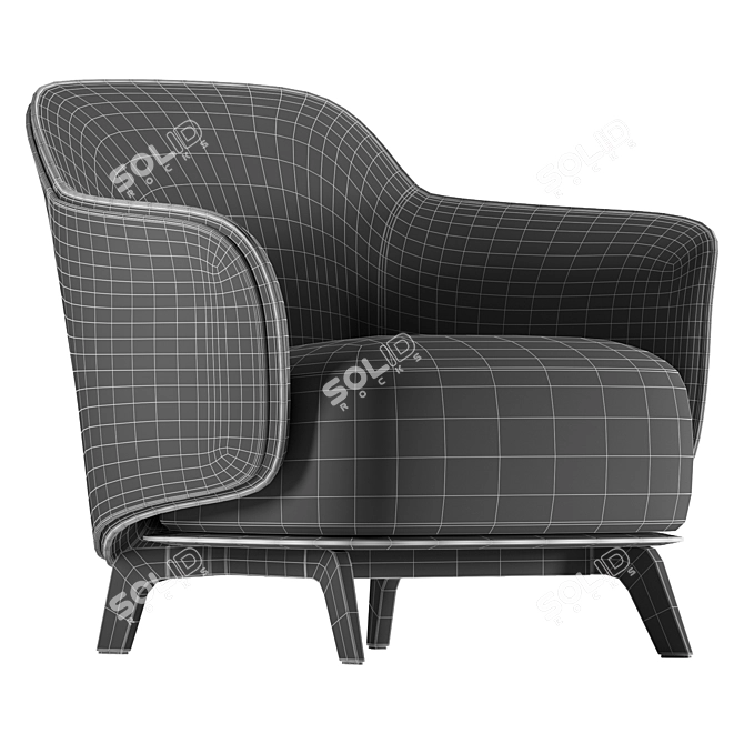 Modern Elegance: Poliform Kaori Armchair 3D model image 5