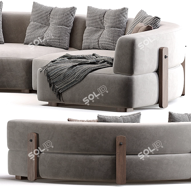 Elegant Florida Sofa from MINOTTI 3D model image 2