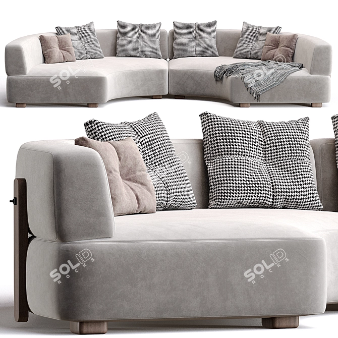 Elegant Florida Sofa from MINOTTI 3D model image 3