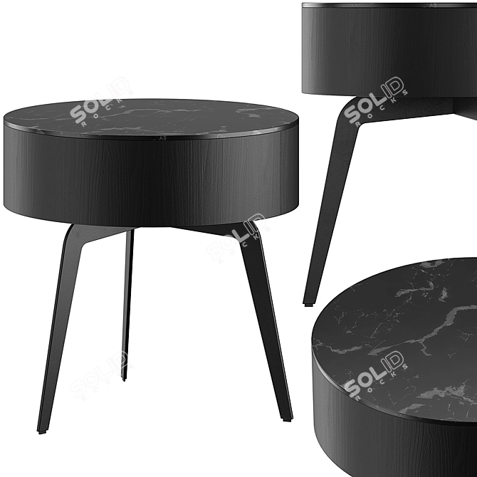Warren Round Side Table - Modern Design 3D model image 2