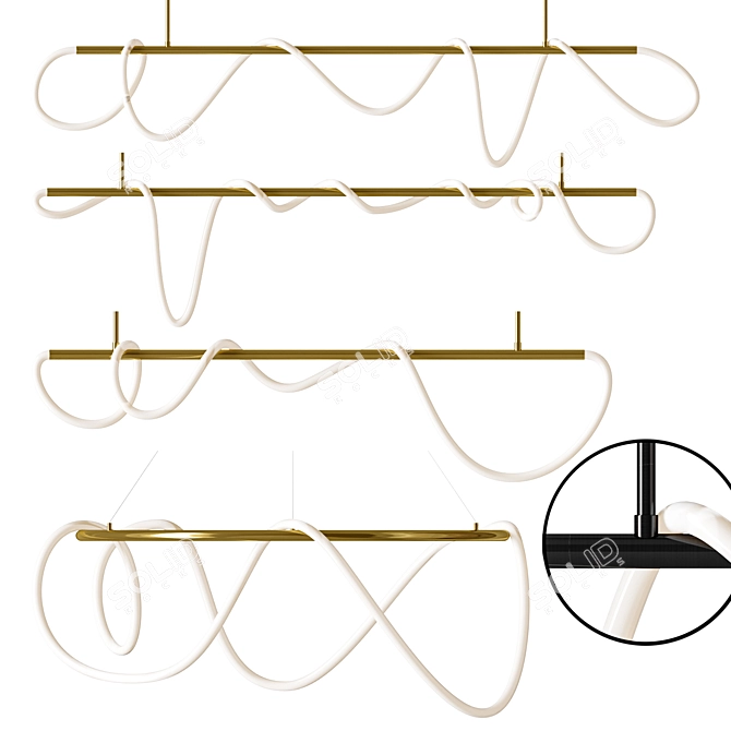 Title: Glorify Modern Pendant Light 3D model image 1