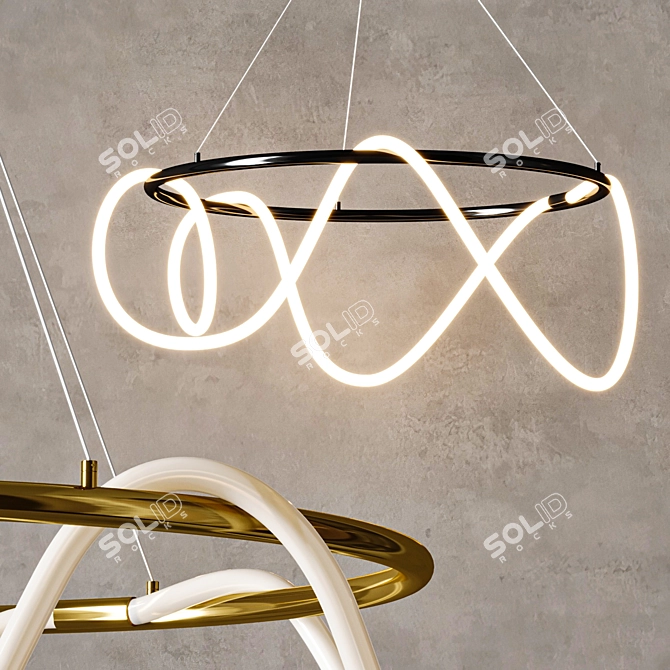 Title: Glorify Modern Pendant Light 3D model image 2