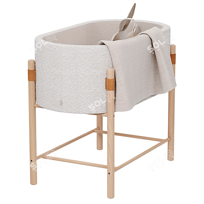 Adara Baby Crib by Kave Home 3D model image 3