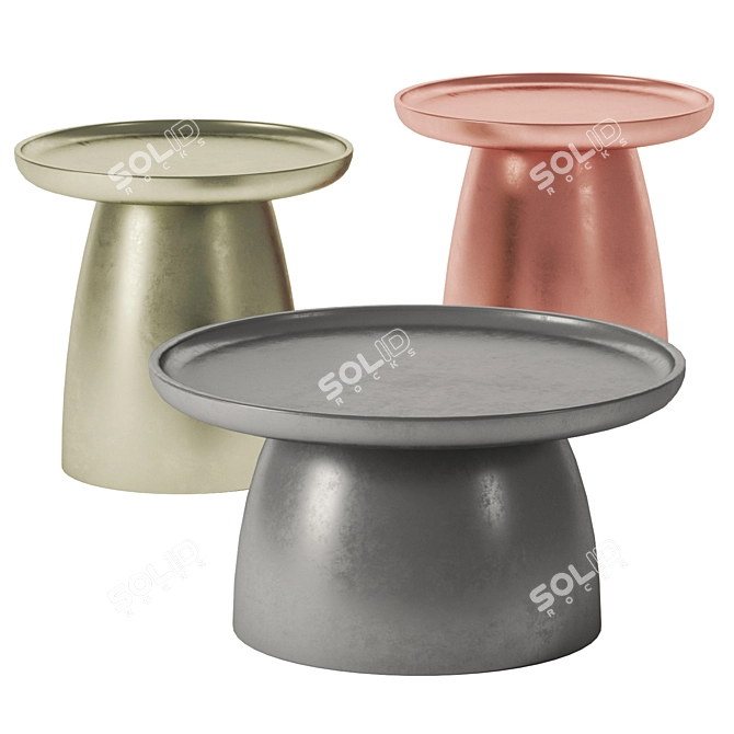 Metal Mushroom Nordic Sculptures 3D model image 1
