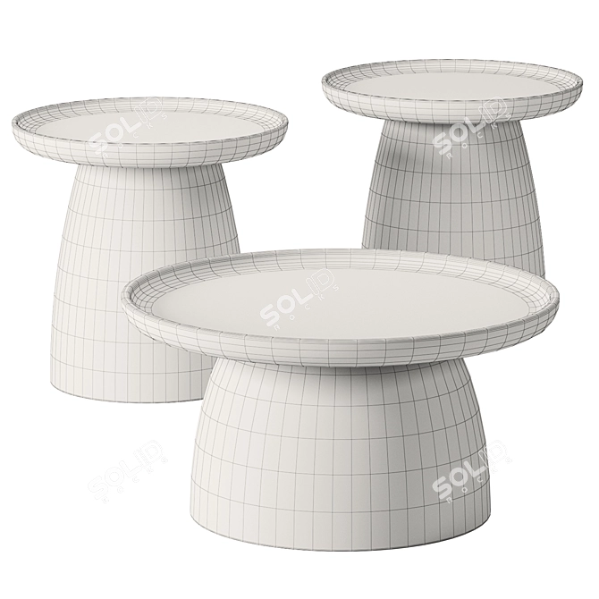 Metal Mushroom Nordic Sculptures 3D model image 2