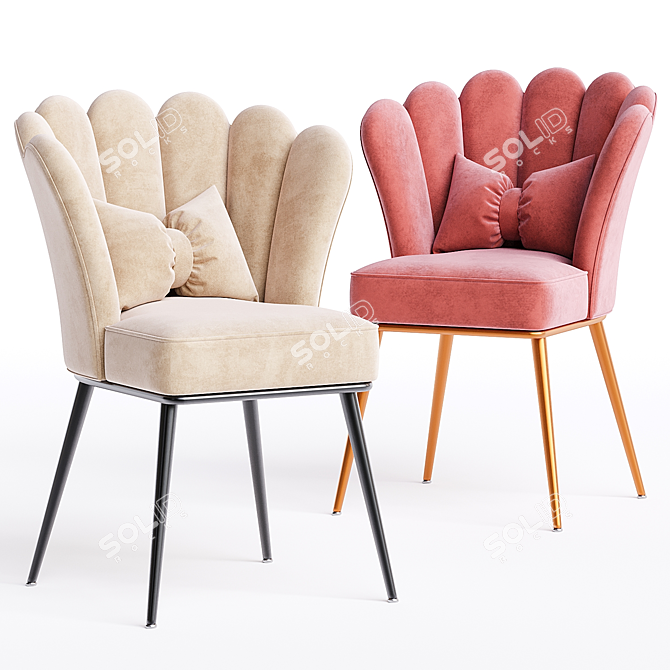  Flannel Armchair Furniture Set 3D model image 1