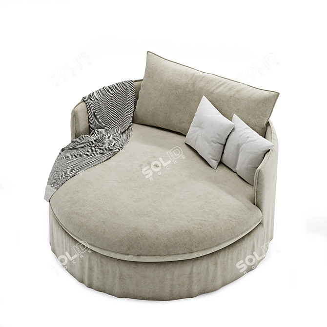 Neva Round Daybed 2015 Design 3D model image 4