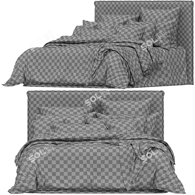 Bianca Olive Coverlet Set  3D model image 4