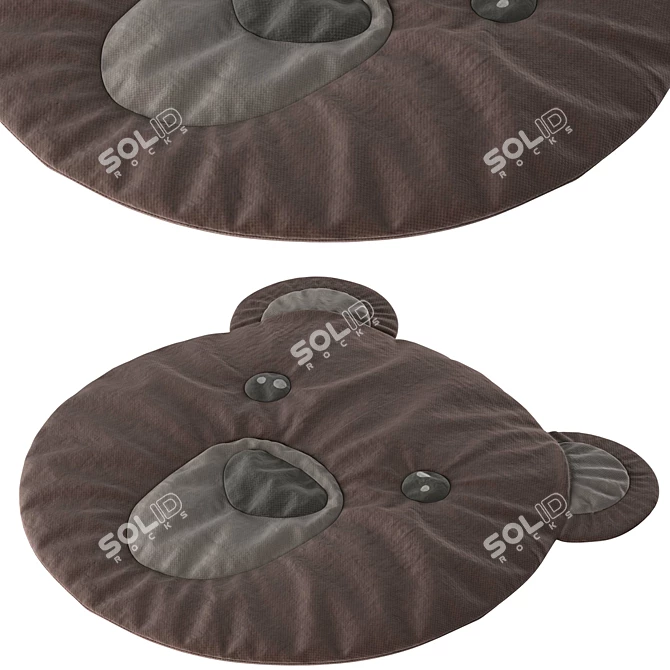 Children's Fabric Velvet Rug 3D model image 2