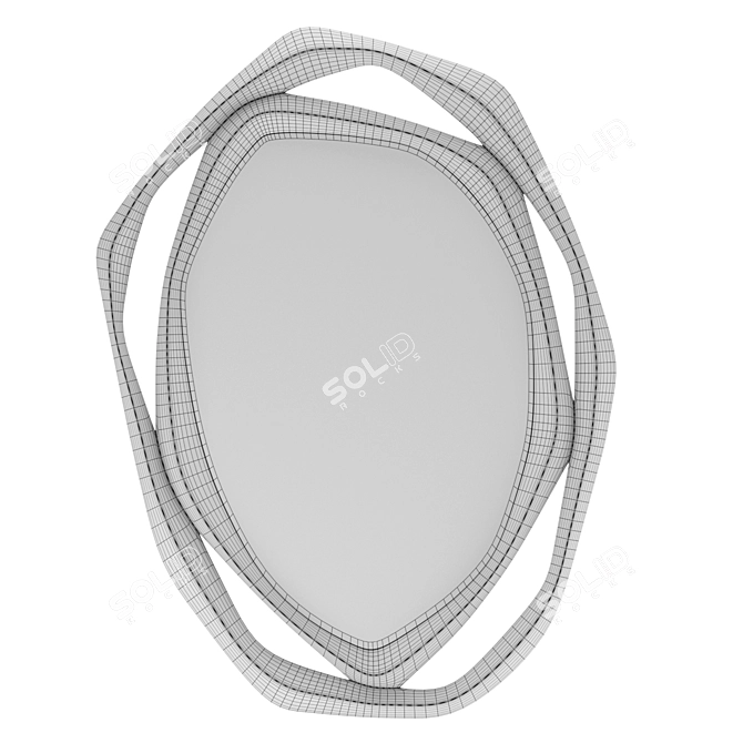 John Richard Double Metal Frame Mirror 3D model image 2