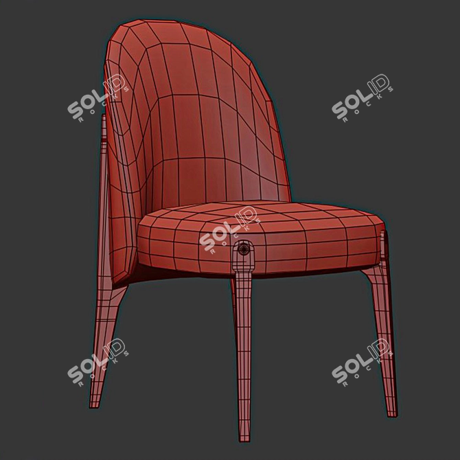 Elegant Ames Chair & Homey Table 3D model image 4