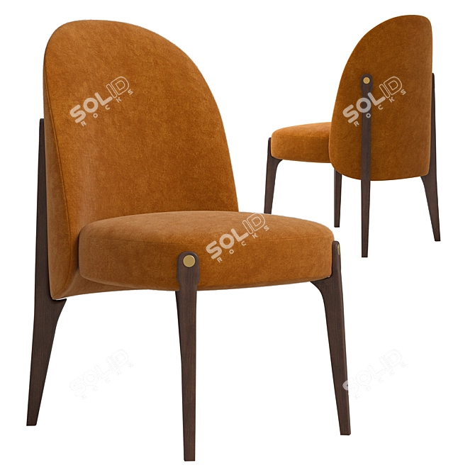 Modern Ames Dining Chair in 3D 3D model image 4