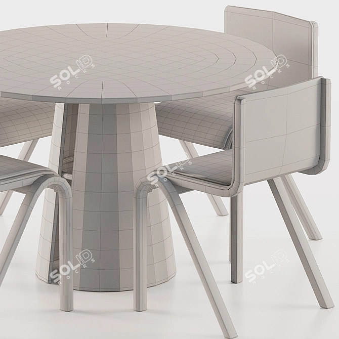 Modern Dining Set 2017 Furniture 3D model image 3