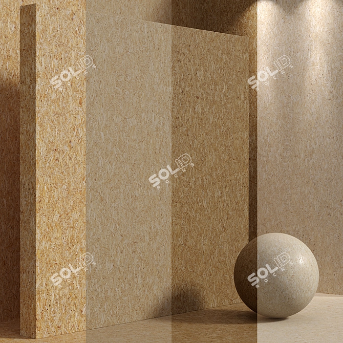 Seamless Wood OSB Material Set 3D model image 1