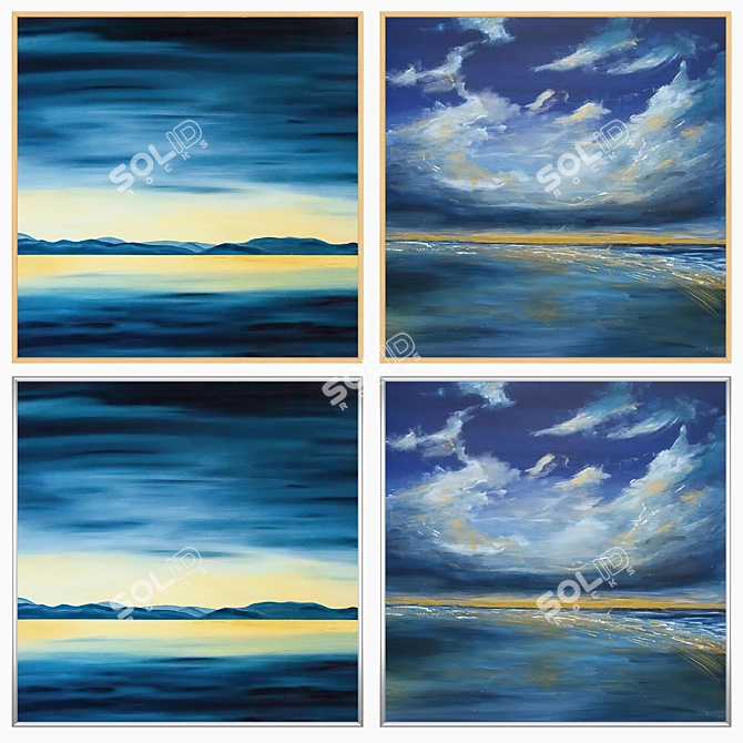 Artwork Set with Multiple Frames 3D model image 3