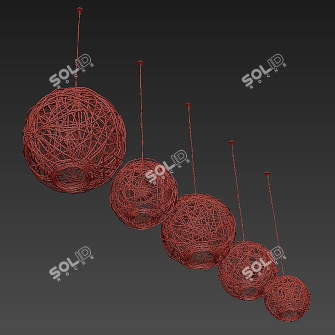 Geometric Polygonal Lamp with Textures 3D model image 3