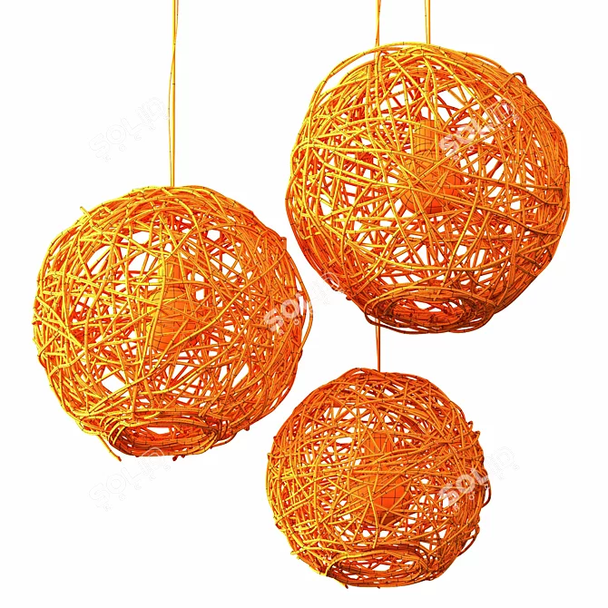 Geometric Polygonal Lamp with Textures 3D model image 5