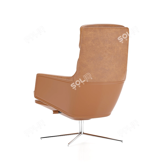 Elegant Reclining Lounge Chair 3D model image 3