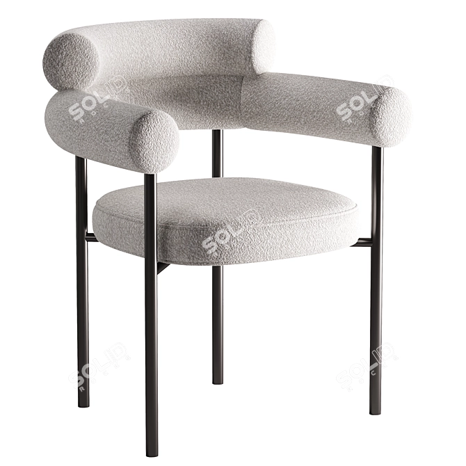 Modern Dining Chair Portia Millimeters 3D model image 3