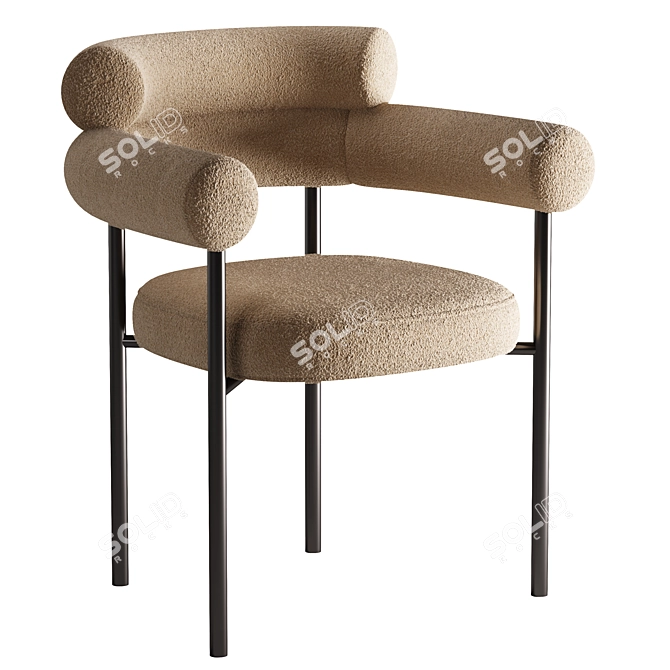 Modern Dining Chair Portia Millimeters 3D model image 4