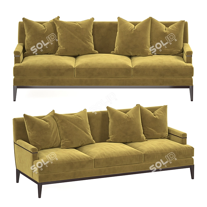 Modern Alexander Tightback Sofa: V-Ray Compatible 3D model image 1