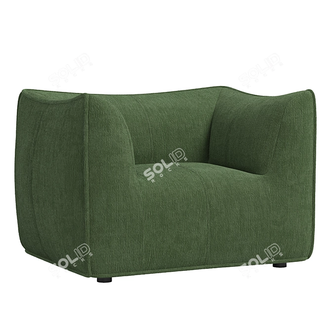 Sleek LE BAMBOLE Armchair Design 3D model image 2