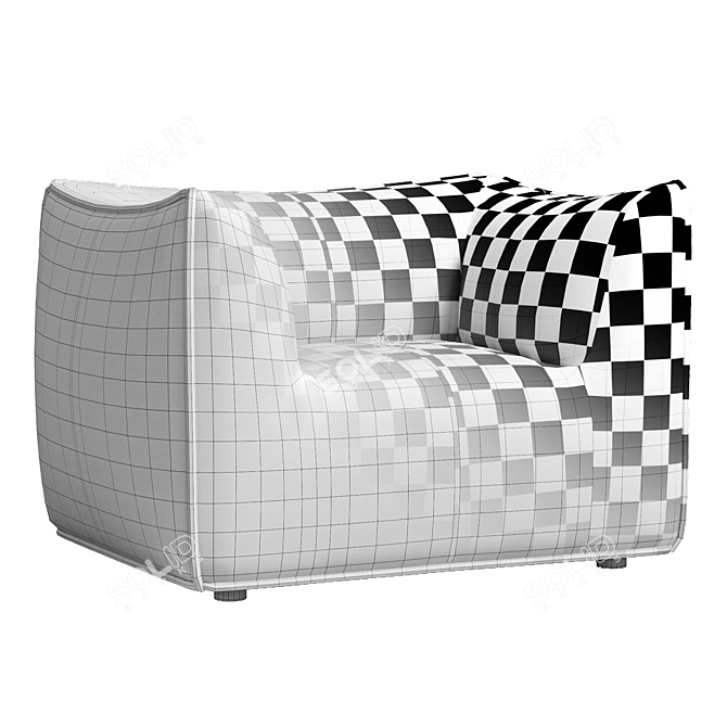 Sleek LE BAMBOLE Armchair Design 3D model image 4