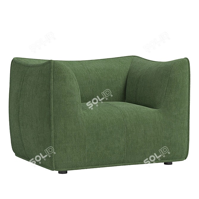 Sleek LE BAMBOLE Armchair Design 3D model image 6