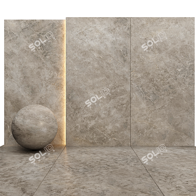 Marble Textured Slab Set 06 3D model image 2