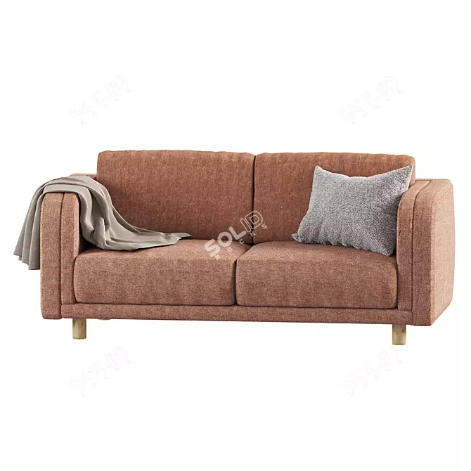 Perspective Curved Arm Sofa Design 3D model image 3