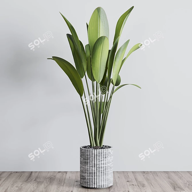 Marble Dirt Vase Plant Holder 3D model image 2