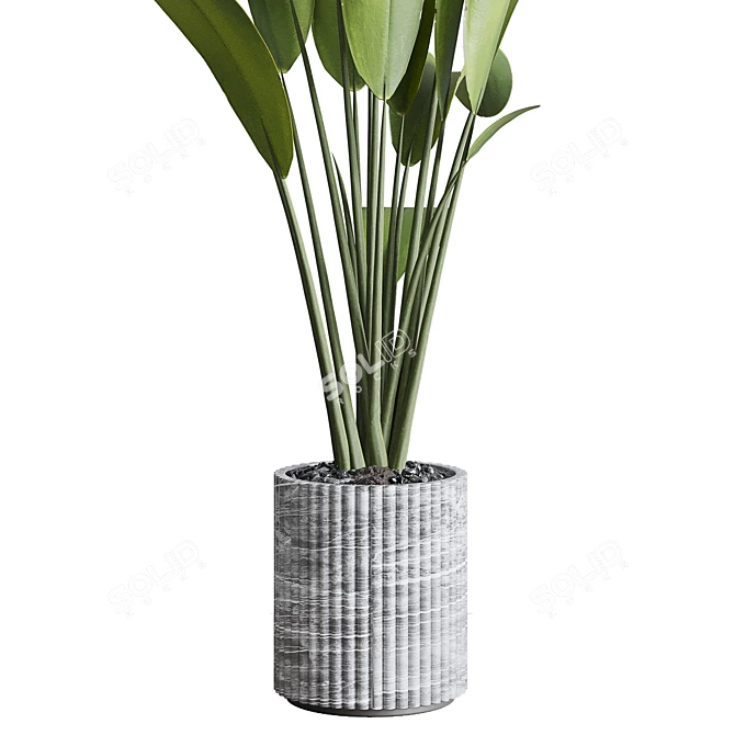 Marble Dirt Vase Plant Holder 3D model image 4