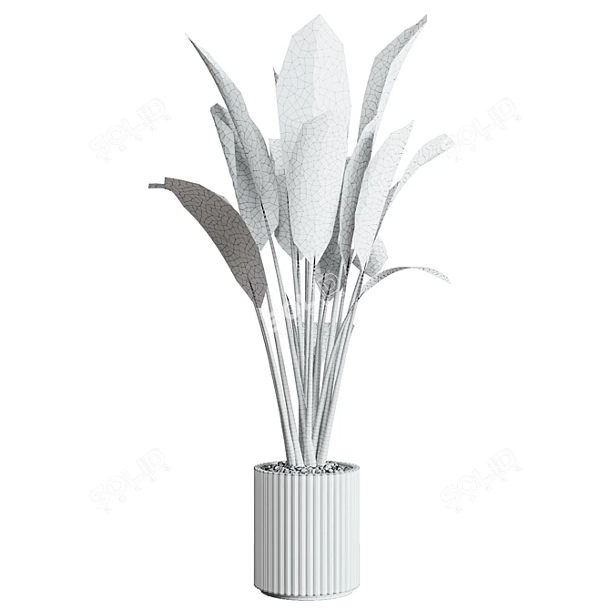 Marble Dirt Vase Plant Holder 3D model image 6