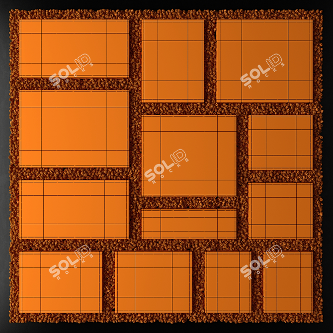 Multi-texture geometric paving set 3D model image 7