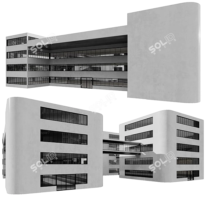 Modern Building Elements Model Kit 3D model image 2