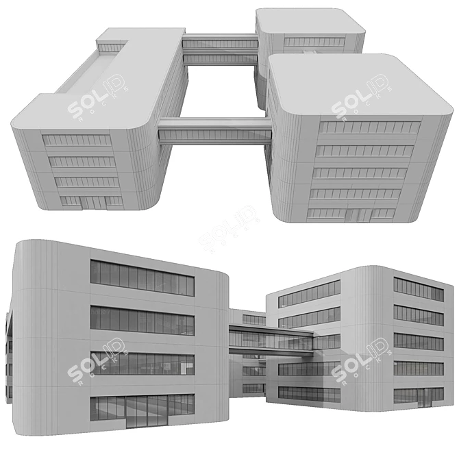 Modern Building Elements Model Kit 3D model image 7