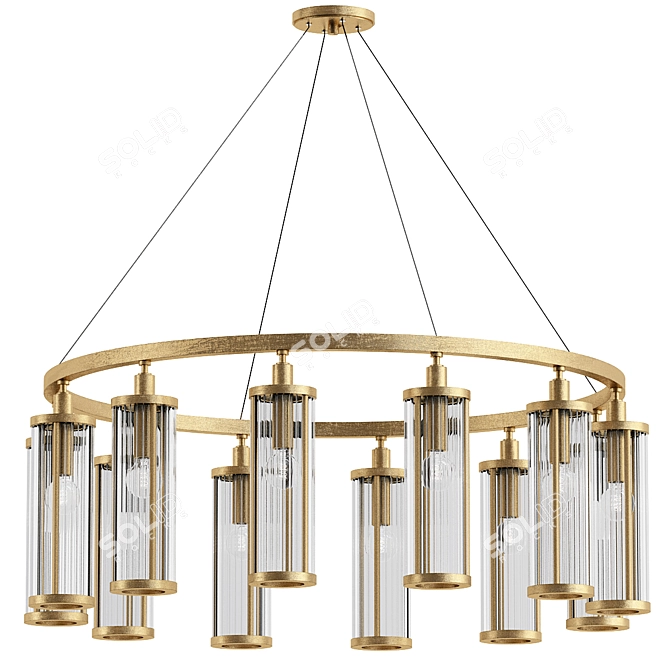 Elegant Marley Pendant Light 3D model image 1