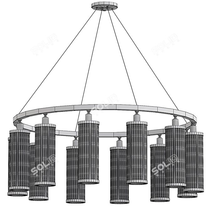 Elegant Marley Pendant Light 3D model image 2