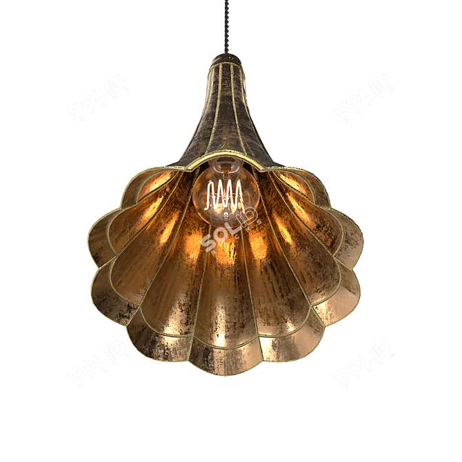 Vintage Gramophone Pendant Light 3D model image 3