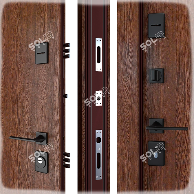 Paradise Metal Entry Door, Abvehr 3D model image 2