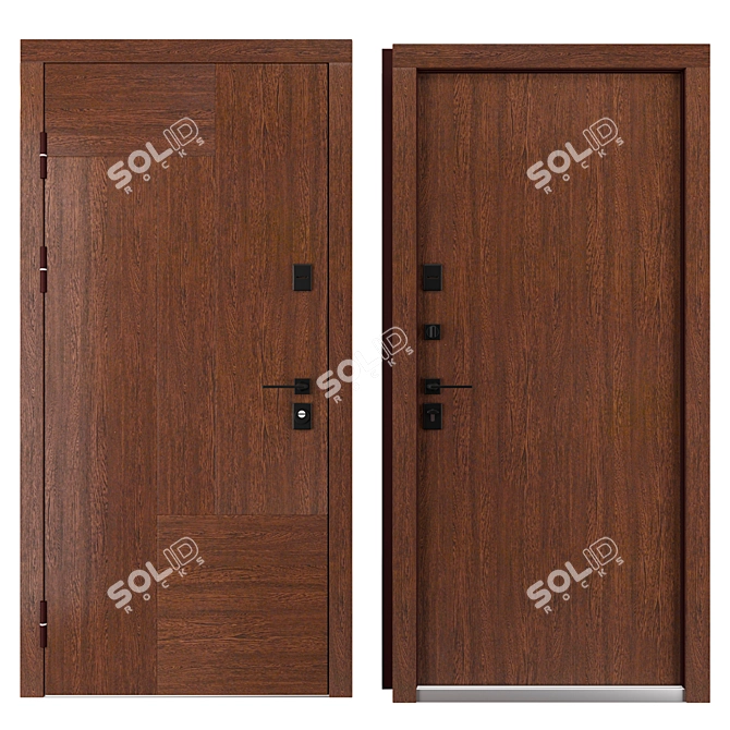 Paradise Metal Entry Door, Abvehr 3D model image 3