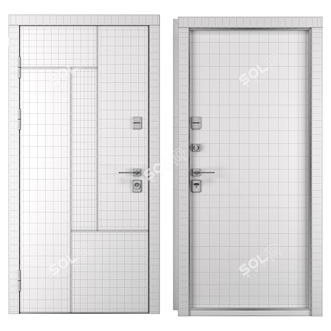 Paradise Metal Entry Door, Abvehr 3D model image 4