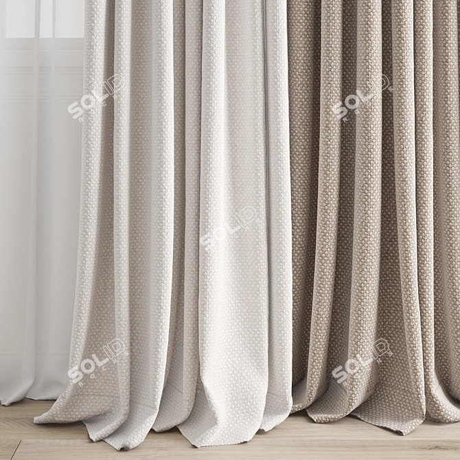 Polygonal Curtain Model Archive 3D model image 2