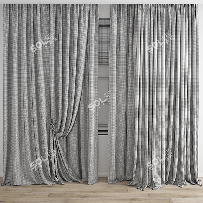 Polygonal Curtain Model Archive 3D model image 3