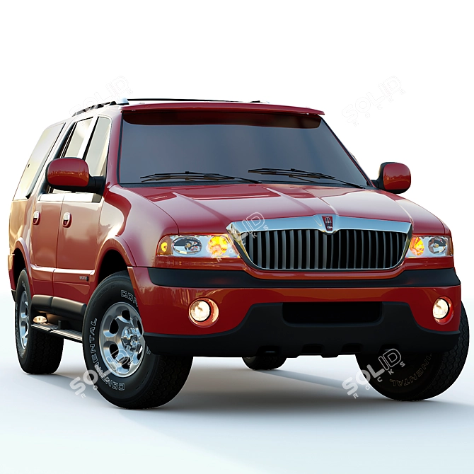 Low-Poly Lincoln Navigator Model 3D model image 1