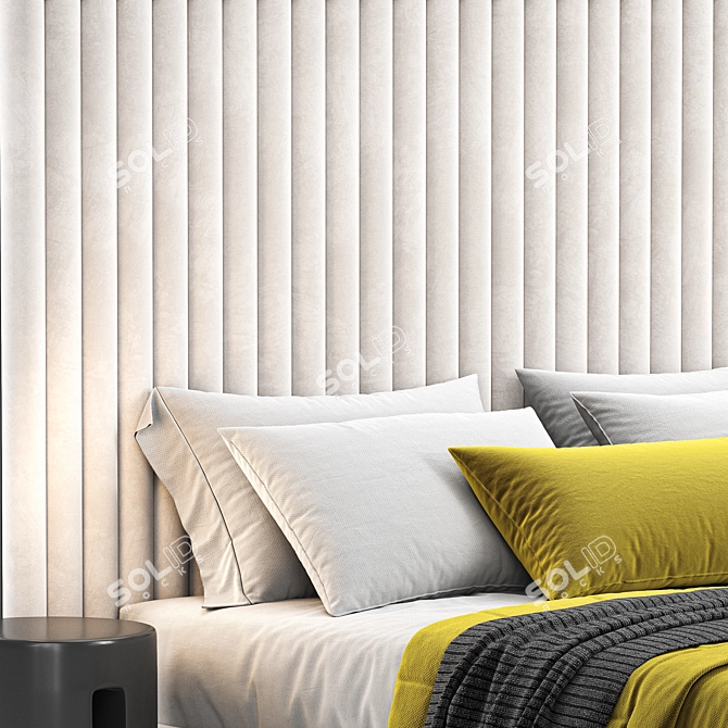 Sleek Biarritz Slim Flexform Bed 3D model image 4