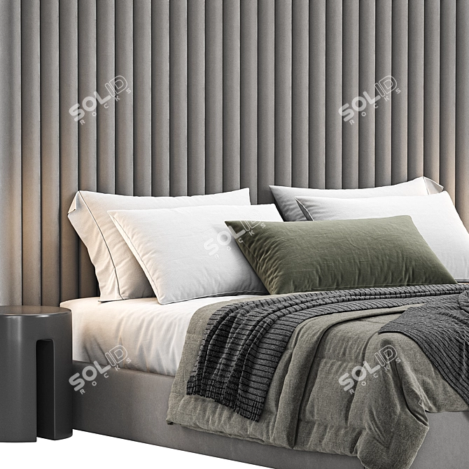 Sleek Biarritz Slim Flexform Bed 3D model image 5