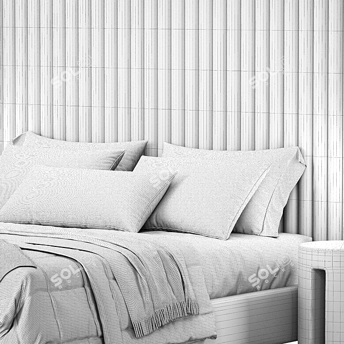 Sleek Biarritz Slim Flexform Bed 3D model image 6