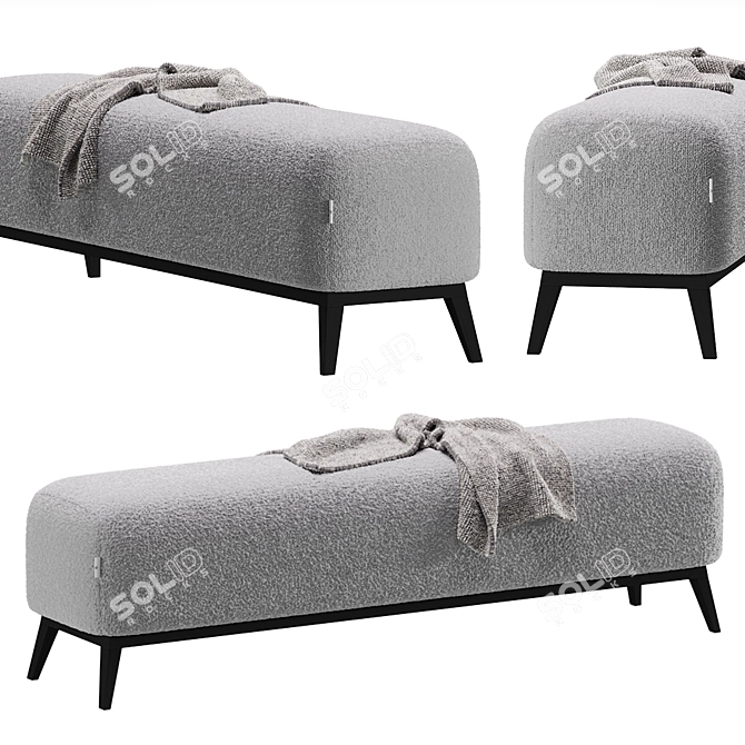 Elegant Lincoln Bench by Dantone 3D model image 1