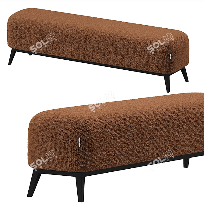 Elegant Lincoln Bench by Dantone 3D model image 3